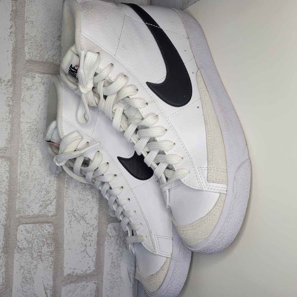 Nike White and Black High-Top Sneakers